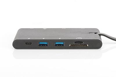 Digitus DA-70865 notebook dock & poortreplicator Bedraad USB 3.2 Gen 1 (3.1 Gen 1) Type-C Zwart