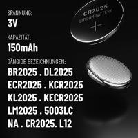 Absina Knoopcel CR2025 3 V 5 stuk(s) Lithium - thumbnail