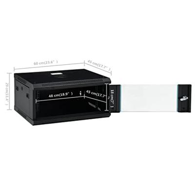 VidaXL Netwerkkast voor aan de muur 4u 19" ip20 600x450x285 mm