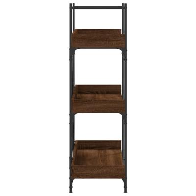 Boekenkast 3-laags 100x33x108,5 cm bewerkt hout bruineikenkleur