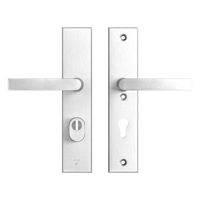 AXA AXA Edge Plus veiligheidsbeslag achterdeur rechthoekig schild Blok kruk/kruk PC72 met kerntrekbeveiliging SKG3 - aluminium