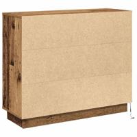 LED Sideboard Oudhout 90 x 32 x 75 cm Bewerkt hout - thumbnail