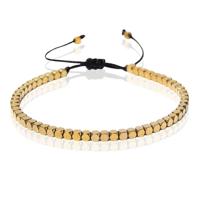 LGT JWLS Dames Armband - 4mm Cube Goudkleurig - thumbnail