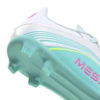adidas F50 Messi League Gras / Kunstgras Voetbalschoenen (MG) Kids Wit Turquoise Roze - thumbnail