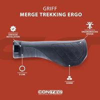 CONTEC handvatten "merge trekking ergo" ct grips merge trekking ergo,96/140mm,black - thumbnail