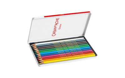 Kleurpotloden Caran d&apos;Ache Swisscolor aquarel 12 stuks assorti