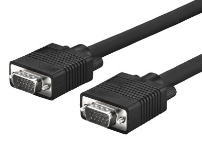 MicroConnect SVGA HD15 5m M-M Zwart Dubbelafgeschermd 1900x1200, MONGG5B