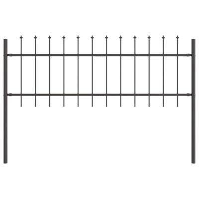 VidaXL Tuinhek grijs 1,7 x 0,6 m poedercoating staal