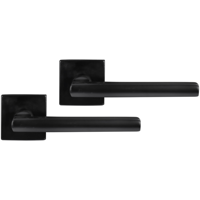 Differnz | Den haag deurkruk | vierkant rozet | zwart - thumbnail