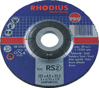 Rhodius 200184 RS2 Afbraamschijf gebogen Diameter 115 mm Boordiameter 22.23 mm Staal 1 stuk(s)