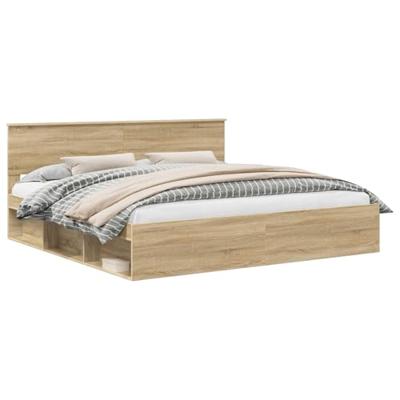 Bedframe met hoofdeinde Sonoma 200 x 200 cm Massief grenenhout
