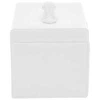 VidaXL Sieradendoosje 3laags met spiegel afsluitbaar 26x18x17,5 cm wit - thumbnail