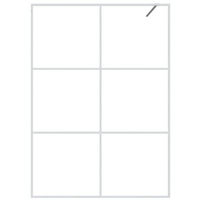 Inloopdouchewand 140x195 cm transparant ESG-glas wit - thumbnail