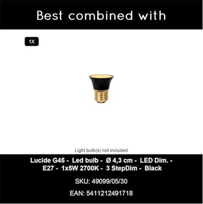 Lucide NINJA - Hanglamp - Ø 16 cm - 1xE27 - Roze