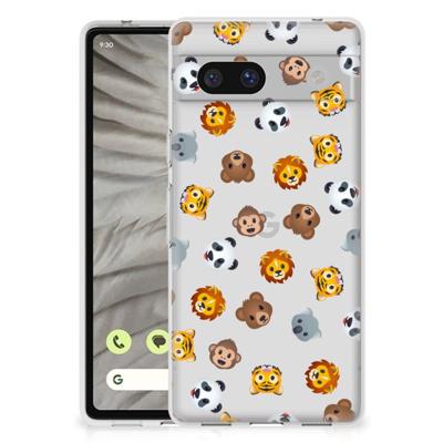 TPU bumper voor Google Pixel 7A Dieren Emojis TPU bumper voor Google Pixel 7A Dieren Emojis