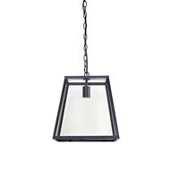 Light & Living Hanglamp 'Saunte', glas metaal zwart - thumbnail