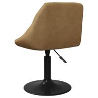 Eetkamerstoelen draaibaar 6 st fluweel bruin - thumbnail