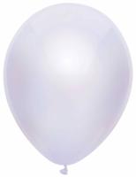 100 Metallic witte ballonnen 30cm - thumbnail