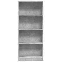 Boekenkast 60x24x143 cm bewerkt hout betongrijs - thumbnail