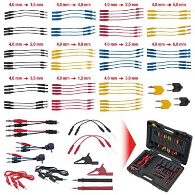 KS Tools 1500950 12/24V master-diagnose test- en meetkabelset, 92-delig (l x b x h) 400 cm x 300 mm x 200 mm