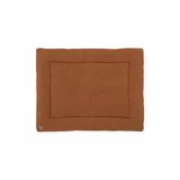 Jollein boxkleed Bliss knit 75x95cm caramel/fleece - thumbnail