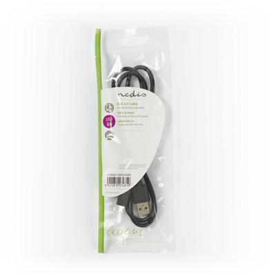 USB 2.0-Kabel | A Male - Micro-B Male | 1,0 m | Zwart