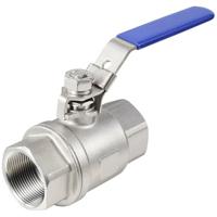 TRU COMPONENTS TC-2PC-DN40-316 TC-12770364 Standaard kogelkraan Schroefdraad (binnen): G1 1/2 64 bar (max) 1 stuk(s) - thumbnail