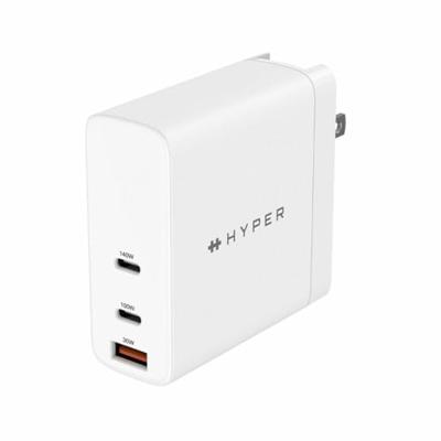 Hyper HyperJuice 3-port GaN travel oplader (140W) - White - thumbnail