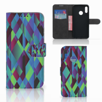 Honor 10 Lite | Book Case | Abstract Green Blue - thumbnail