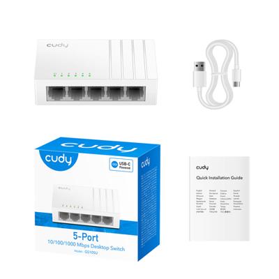 Cudy GS105U netwerk-switch Unmanaged Gigabit Ethernet (10/100/1000) Wit