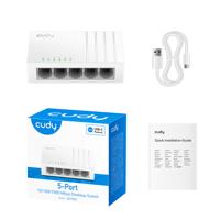 Cudy GS105U netwerk-switch Unmanaged Gigabit Ethernet (10/100/1000) Wit - thumbnail