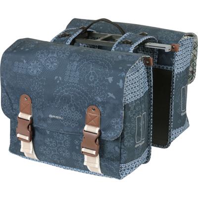 Basil Boheme Dubbele Fietstas 35L - Indigo Blauw - MIK - Elegant & Ruim