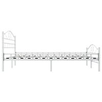 Bedframe metaal wit 140x200 cm - thumbnail