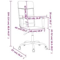 Kantoorstoel verstelbare hoogte stof lichtgrijs - thumbnail