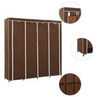 VidaXL Kledingkast met 4 vakken 175x45x170 cm bruin - thumbnail