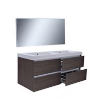 Badkamermeubel Wiesbaden Vision 120x46 Grey Oak (4 laden) - thumbnail