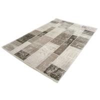 Vintage - Patchwork - Acryl Vloerkleed - Therapy - Grijs-80 x 150 cm - thumbnail