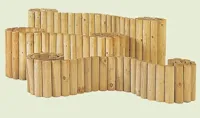 Woodvision Grenen Rolborder - Ø 5 x 20 x 250 cm - Groen Geïmpregneerd - thumbnail