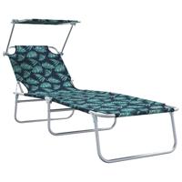 Ligstoel 2-persoon 2 pcs Groen 58 x 188 x 77cm Stof - thumbnail