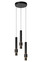 Lucide MARGARY - Hanglamp - Ø 28 cm - LED Dimb. - 3x4W 2700K - Zwart - thumbnail
