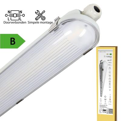 LED's Light Pro Philipps Koppelbare TL armatuur 150 cm - 40W - Energielabel B - Dimbaar licht - 7200 lm - 180Lm/W - IP65 - 4000K - IK08