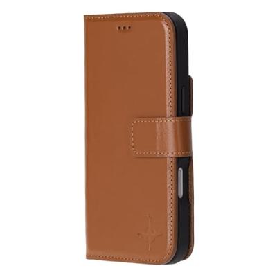 NorthLife iPhone 16 Pro Max - Leren Afneembare 2-in-1 bookcase telefoonhoes - Cognac NorthLife iPhone 16 Pro Max - Leren Afneembare 2-in-1 bookcase telefoonhoes - Cognac