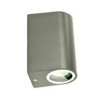Ranex ra-5000331 led buitenwandlamp van roestvrijstaal met twee lichtpunten - thumbnail