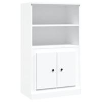 Hoge kast 60x35,5x103,5 cm bewerkt hout wit - thumbnail