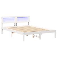 Bedframe Wit 140 x 190 cm Massief grenenhout - thumbnail