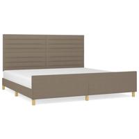 Bedframe zonder matras stof taupe 200x200 cm - thumbnail