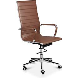 Lifa Living Brisbane PU Leren Bureaustoel Cognac Lifa Living Brisbane PU Leren Bureaustoel Cognac