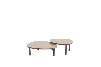 Taste by 4SO Monroe koffietafel set organische vorm 65 cm en 80 cm in Terre