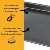 Teglia da forno regolabile - BIRKMANN - EASY BAKING - Acciaio al carbonio - Antiaderente - 36-52 x 33 x 3 cm - thumbnail