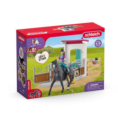 Schleich horse club paardenbox met lisa en storm 42709 - thumbnail